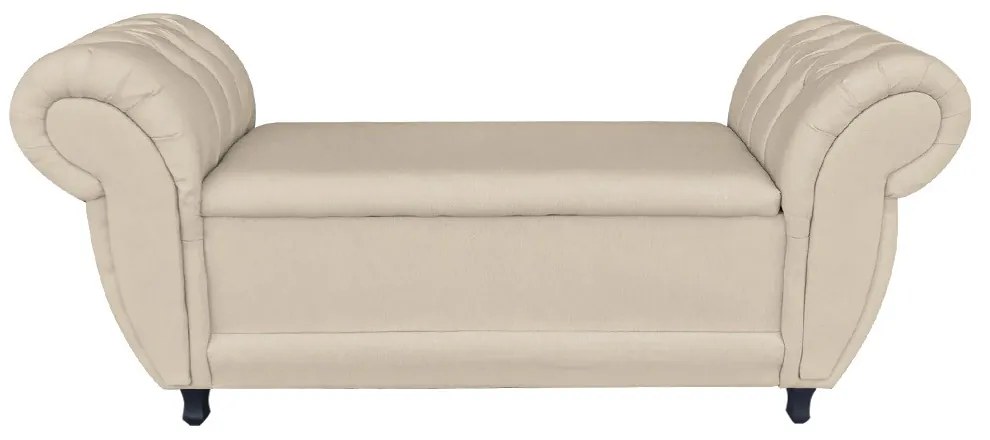 RECAMIER BAU GRECIA 1,40 M LINHO DROSSI - A19 Bege