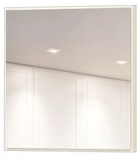 Espelho Quadrado Mercury Pequeno cor Off White Brilho 30 cm (LARG) - 56529 Sun House