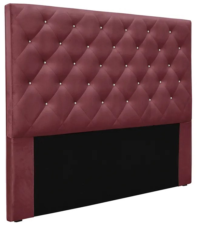 Cabeceira Cama Box King 195 cm Tania Veludo S04 - D'Rossi - Vinho