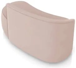 Sofá 2 Lugares Para Sala 140cm Orgânico Wendi Veludo Rose I01 - Mpoze