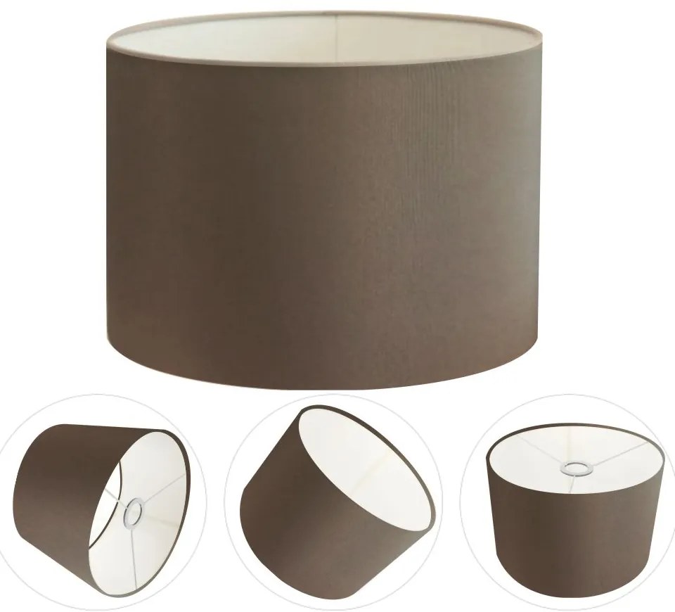 Cúpula abajur cilíndrica cp-8021 Ø45x25cm cáqui