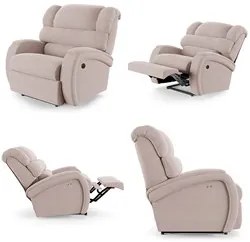 Poltrona do Papai Reclinável Kalie Power Touch Massagem FH9 Veludo Ros