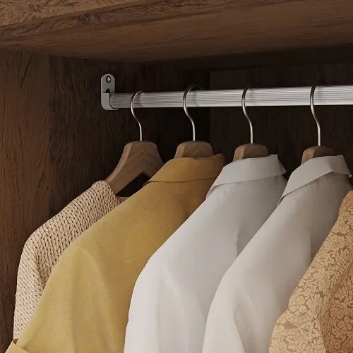 Guarda Roupa Elegance 6 Portas Imbuia/Champanhe - Vila Rica Móveis