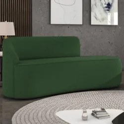 Sofá 3 Lugares Para Sala 180cm Orgânico Wendi Suede Verde I01 - Mpoze