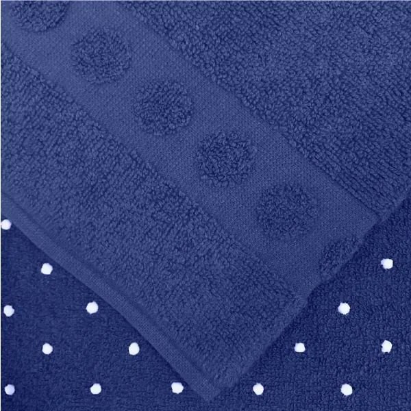 Jogo com 5 toalhas de piso com Antiderrapante Azul