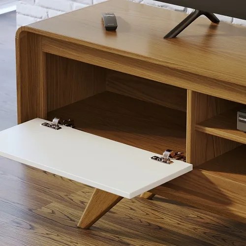 Rack Channel 2.2 Nature/Off White - Potenza Móveis