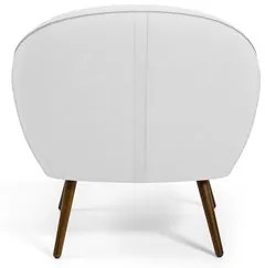 Poltrona Decorativa Nina Corano C-12 com Pés Palito Castanho - Domi