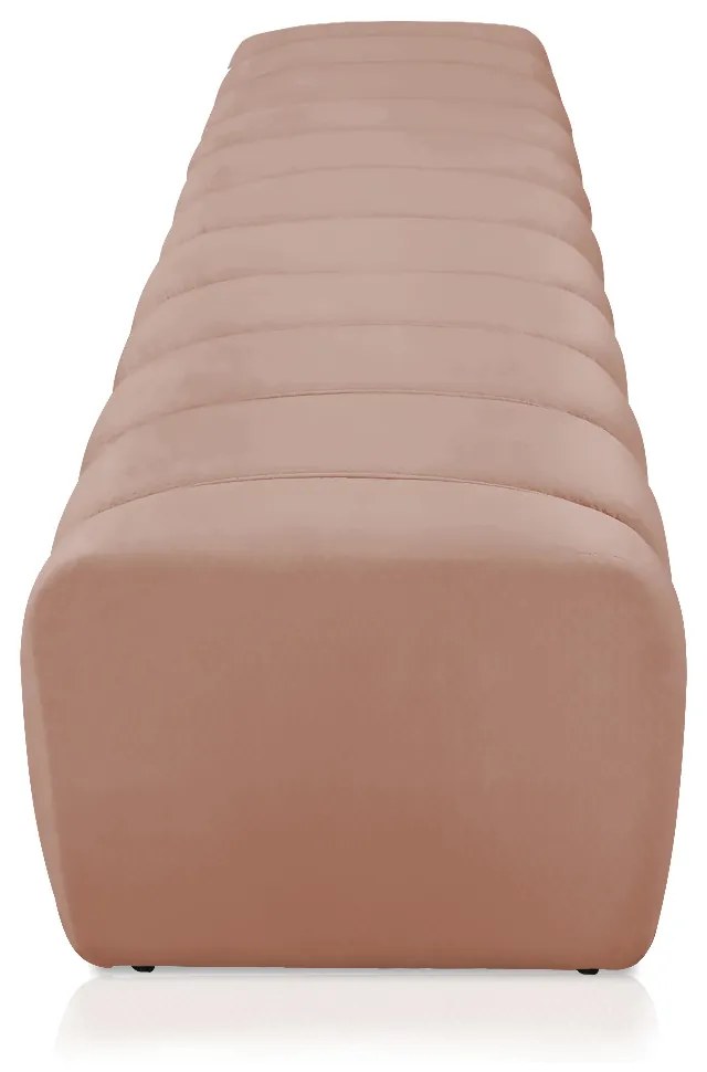 Calçadeira Olivia King 195 cm Veludo Rose - D'Rossi