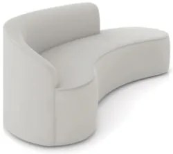 Sofá 4 Lugares Para Sala 220cm Orgânico Wendi Veludo Cinza I01 - Mpoz