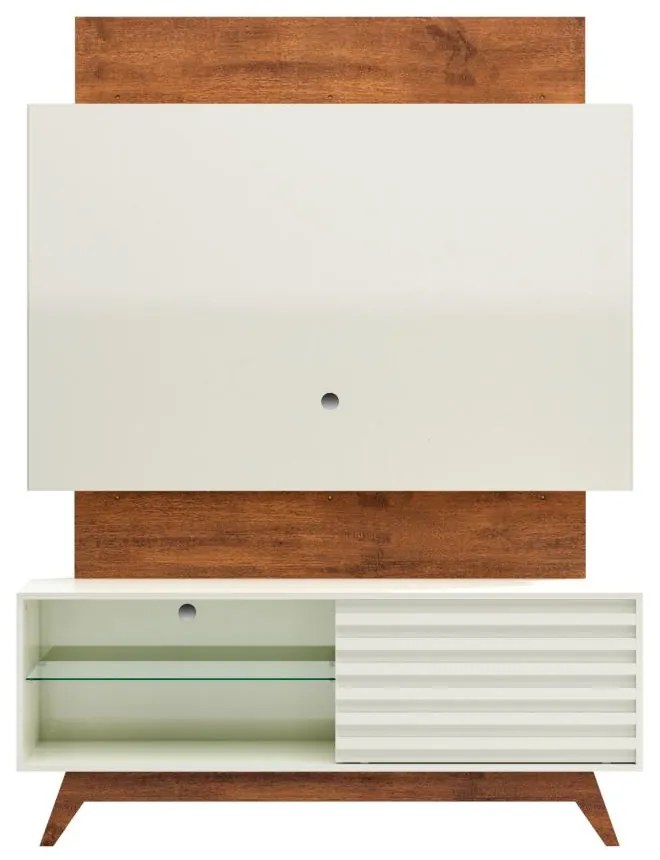 Painel Home 140cm P/ Tv Até 55 Off White Nobre Tb151 Dalla Costa