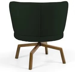 Kit 2 Poltronas Decorativas Melissa Base Ka Giratória Castanho Veludo