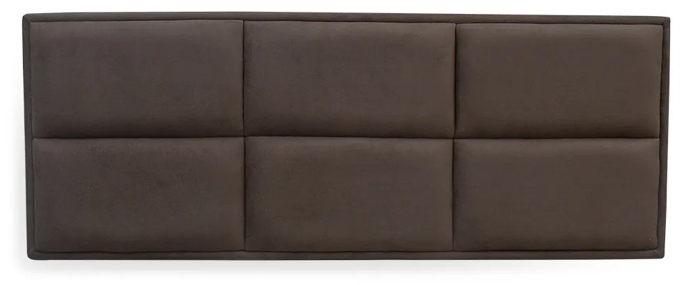Cabeceira Painel Cama Box Solteiro 100cm Nina Suede Marrom - Sheep Estofados - Marrom