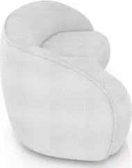 Sofá 3 Lugares Orgânico 240cm e Poltrona Zion M22 Boucle Branco - Mpoz