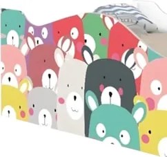 Cama Solteiro Infantil Baixa Para Colchão 188x88cm Ursinhos K06 - Mpoz