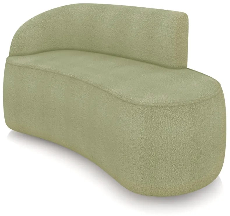 Sofá 2 Lugares Orgânico 140 cm Morgan Bouclê D03 - D'Rossi - Verde Pistache