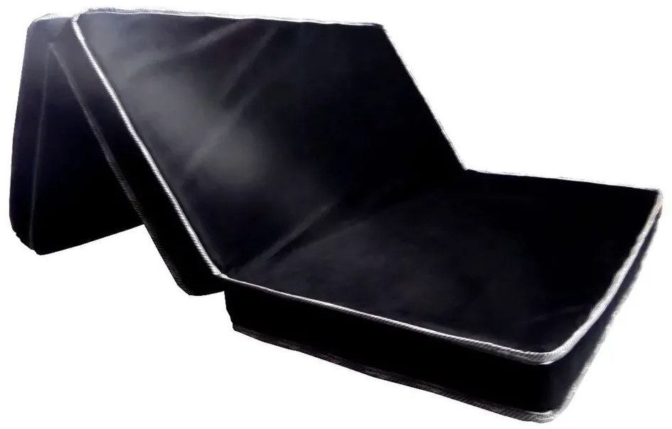 Puff Multifuncional Banco Colch�O Luxo 175X98Cm Suede (Preto)