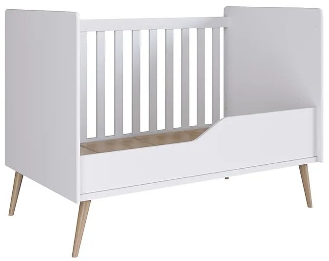 Berço Infantil Mini Cama Retrô Com Pés Palito - Branco