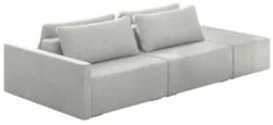 Sofá Ilha Modular com Puff para Sala Living 232cm Georgia Z08 Linho Ci