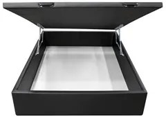 Base Box Baú para Cama Viúva 128x188cm Liz S05 Sintético Preto - Mpoze