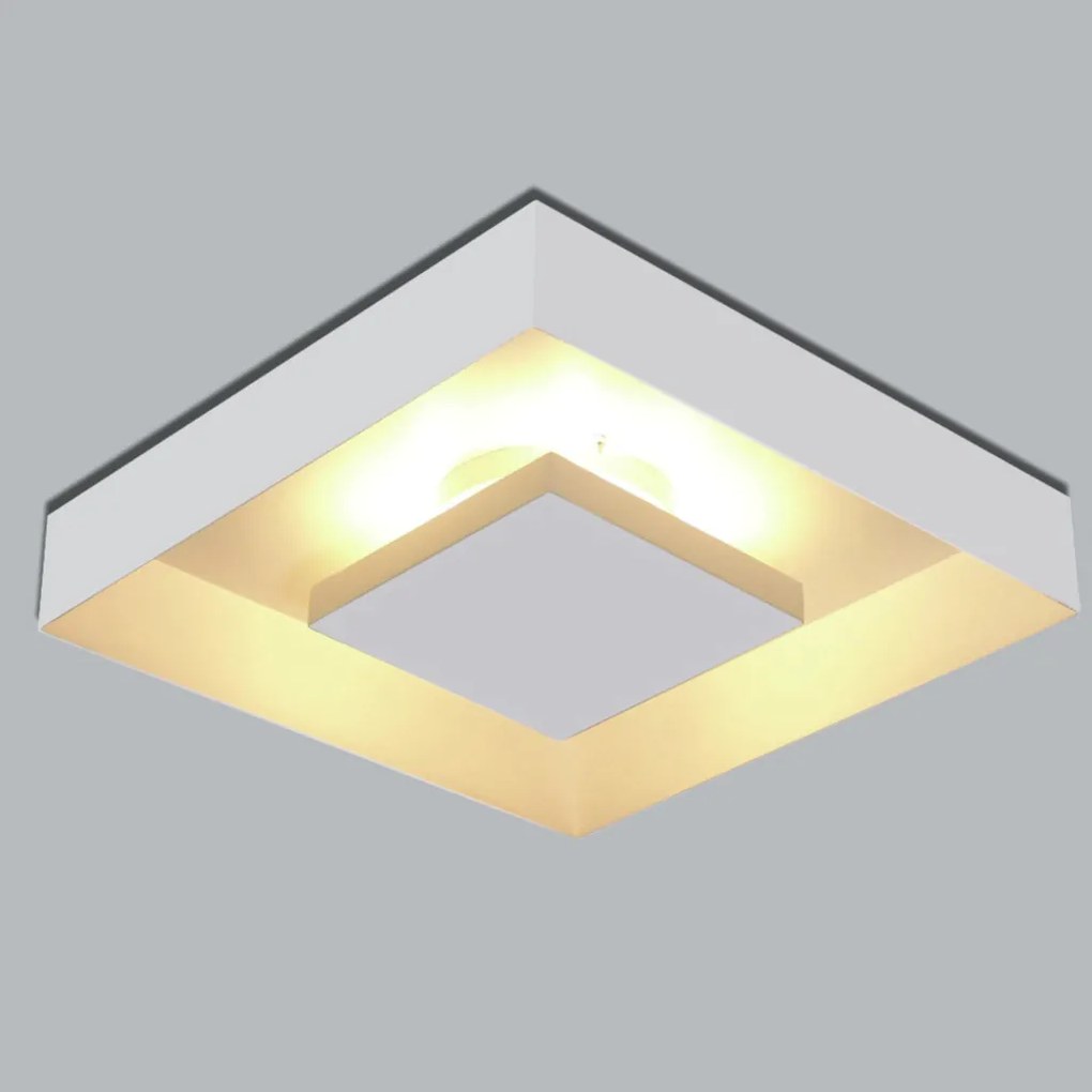 Plafon Home Quadrado De Sobrepor 60X60X6Cm 06Xg9 - Usina 251/6 (FN-F - Fendi Fosco + BR-F - Branco Fosco)