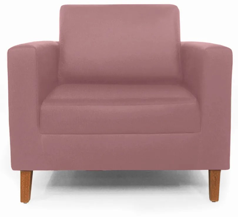 Poltrona Decorativa Gabriela Suede Rosê