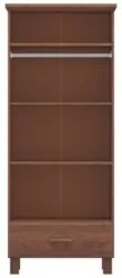 Guarda Roupa Solteiro 82cm 2 Portas 1 Gaveta Renzo Imbuia F07 - Mpozen