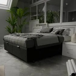 Base Box Baú para Cama Casal Queen 158x198cm Bipartido Liz S05 Suede B