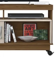 Rack Bancada de TV 50 Pol 121cm Rute Z10 Naturale/Off - Mpozenato