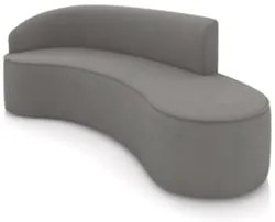 Sofá 4 Lugares Para Sala 220cm Orgânico Wendi Suede Grafite I01  - Mpo