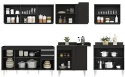 Armário de Cozinha Modulado de Canto 6 Peças CP31 Balcão sem Tampo Pre