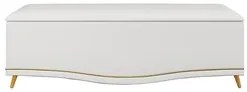 Calçadeira Baú Casal 140cm com Tachas Imperial J02 Sintético Branco -