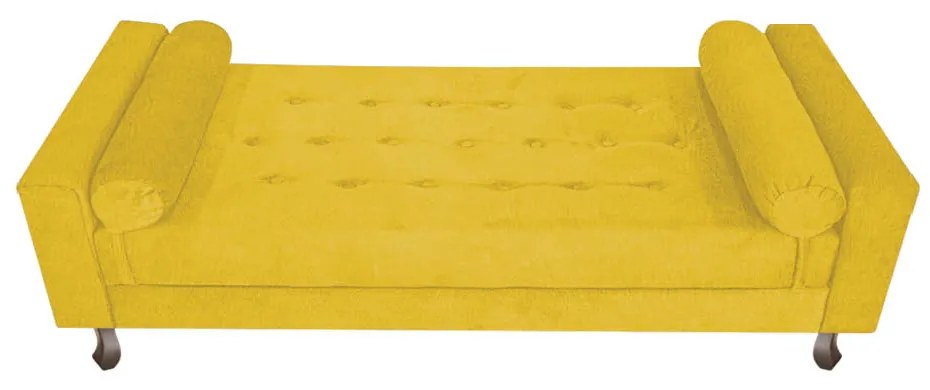 Recamier Baú Félix Solteiro 195 cm Suede - ADJ Decor