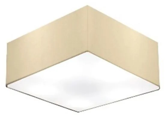 Plafon Quadrado Md-3000 Cúpula em Tecido 12/25x25cm Algodão Crú - Bivolt