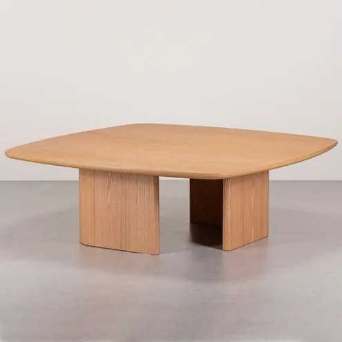 Mesa Centro Violette Alta Quadrada Tampo e Base Carvalho - 78293 Sun House