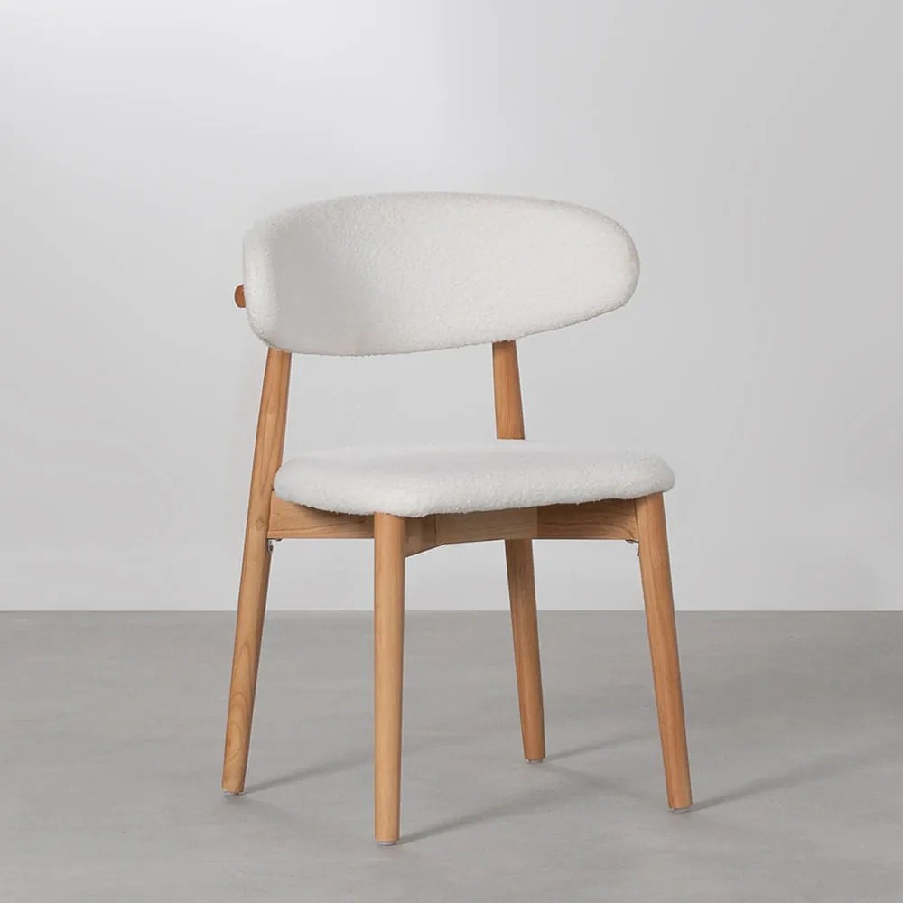 Cadeira Bá Bouclé - Off White