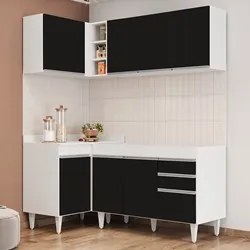 Armário de Cozinha Modulado de Canto Direito 4 Peças CP37 Balcão sem T