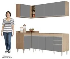 Armário de Cozinha Modulado de Canto Direito 4 Peças CP40 Balcão sem T
