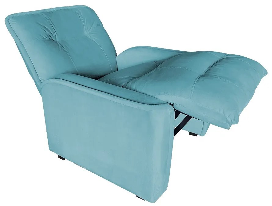 Poltrona do Papai Reclinável Orion Suede Turquesa - Sheep Estofados - Água
