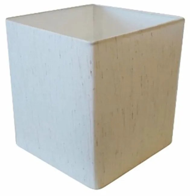 Cúpula em tecido quadrada abajur luminária cp-4224 16/16x16cm linho bege