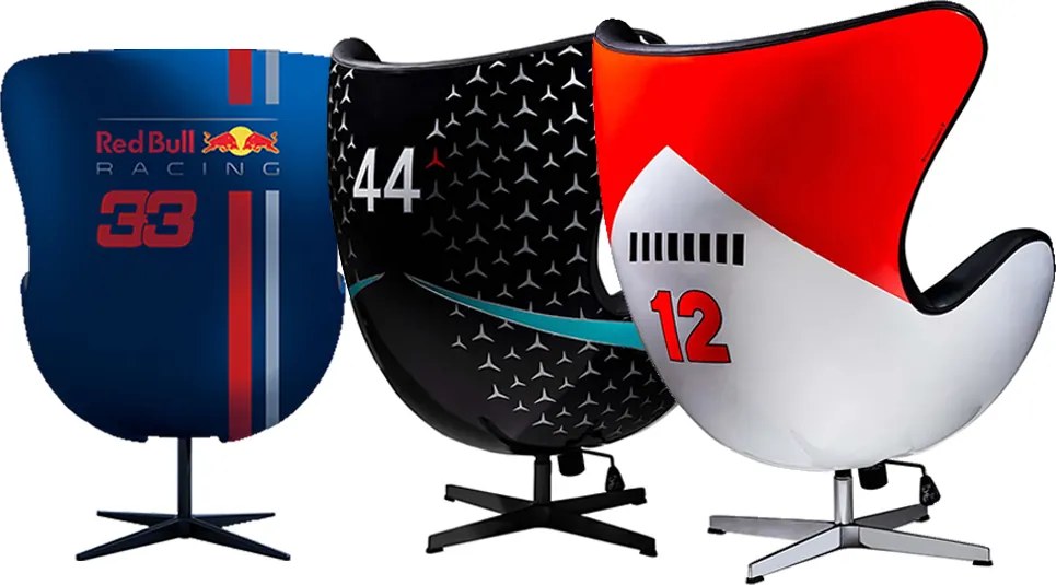Conjunto 3 Poltronas Decorativas Egg Chair Hamilton Nº 44/MP4 SN 88/RB Nº 33 G53 - Gran Belo