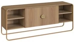 Rack Bancada Tv 65 Pol 150cm 2 Portas Mario Hanover/Dourado A10 - Mpoz