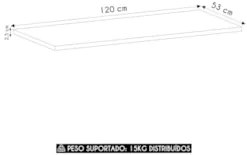 Tampo Para Balcão de Cozinha 120cm Marina Freijó L01 - Mpozenato
