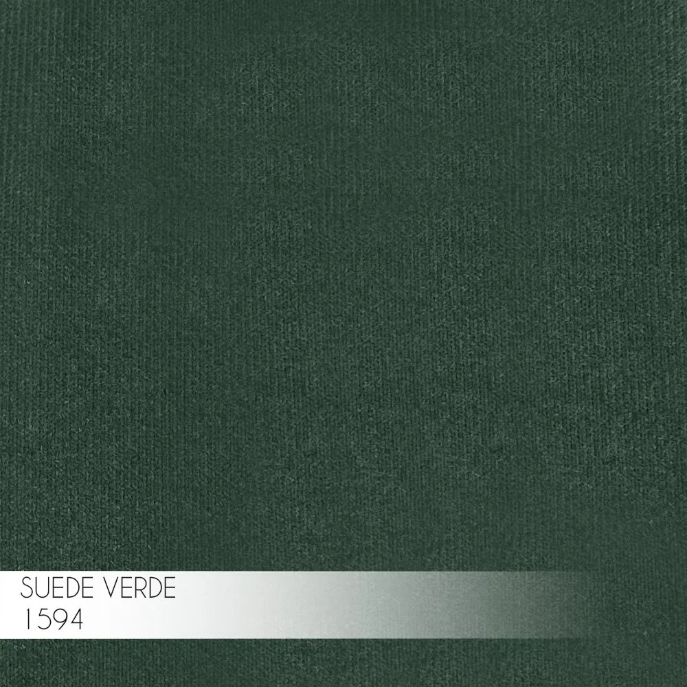 Kit 2 Banqueta Decorativa Billie Base Gold Suede Verde G41 - Gran Belo