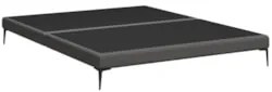 Cama King Base Box 193cm Pés de Ferro Susano Linho Grafite Z04 - Mpoze