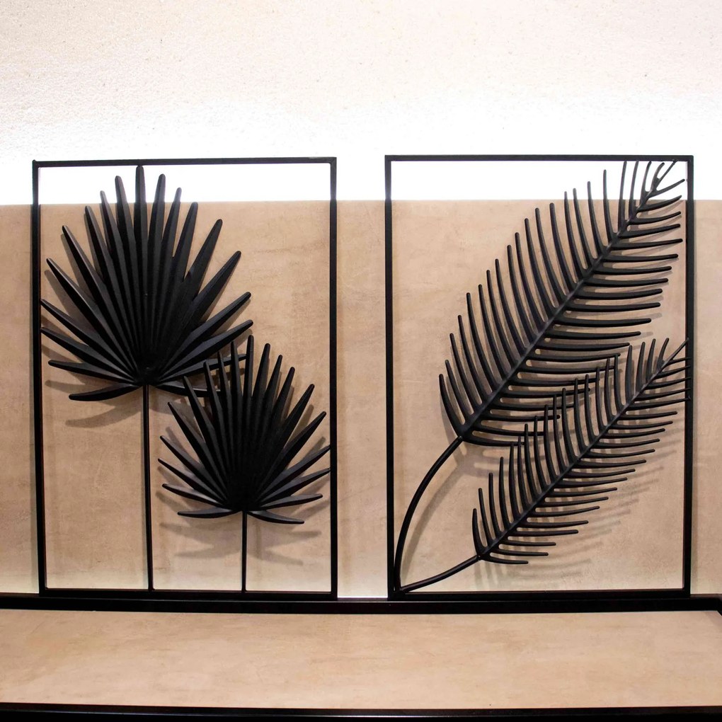 Adorno Decorativo de Parede Preto 65x45x1 cm M02 - D'Rossi