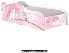Cama Solteiro Infantil Baixa Para Colchão 188x88cm Unicórnio K06 - Mpo