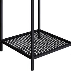 Mesa Lateral 1 Prateleira Estilo Industrial York Vermont/Preto - Artes