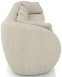 Sofá 3 Lugares 272cm Orgânico Pé Madeira Yume Linho Off White Z55 - Mp