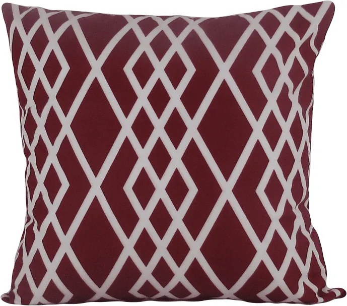 3 Capas para Almofada Soft Turim Geométrico Vinho 43x43cm