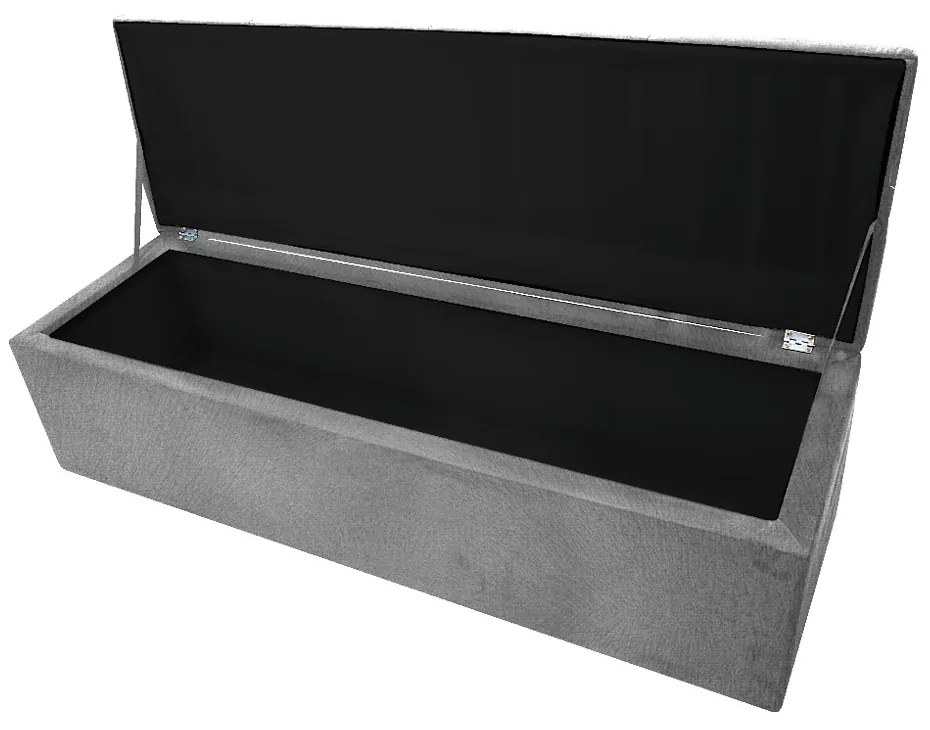 Calçadeira Munique 140 cm Casal Suede Cinza - ADJ Decor